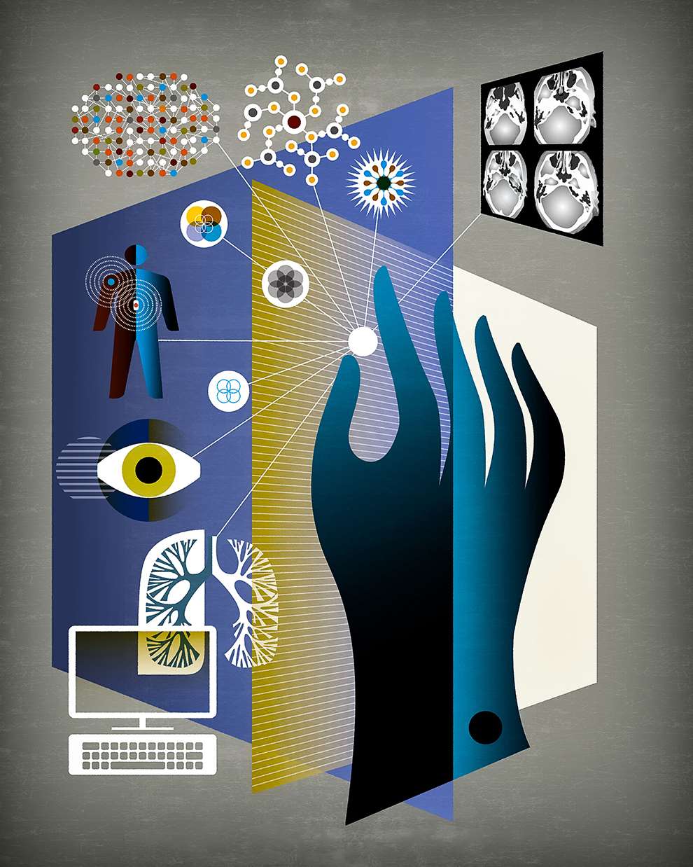 Paul Wearing, Editorial illustration for 'Diagnose This' Stanford Medicine.
