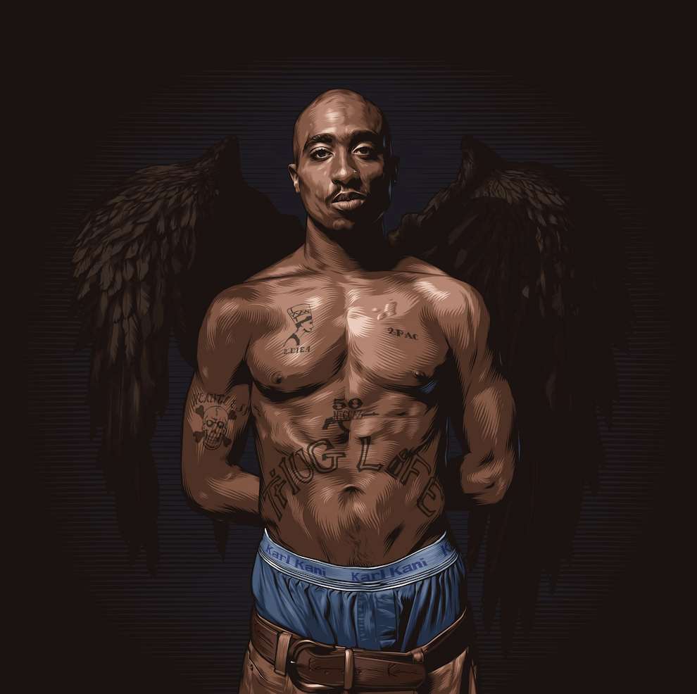 Benjamin Wachenje, Digital photorealistic portrait of Tupac
