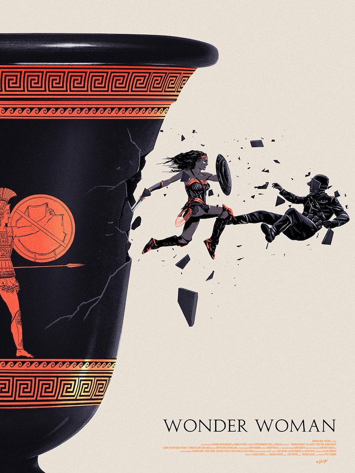 Doaly, Conceptual alternative poster art illustration of Wonder Woman