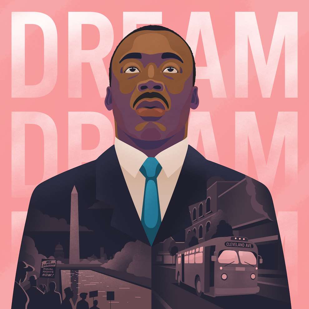 Jack Daly, Digital graphic illustration of Martin Luther King 