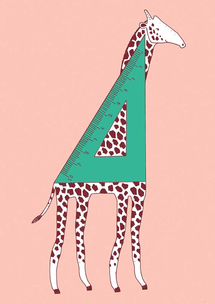 Harriet Russell, Playful illustration of a giraffe.