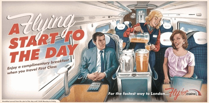 Mark Thomas, Virgin Trains Ad Campaign GIF