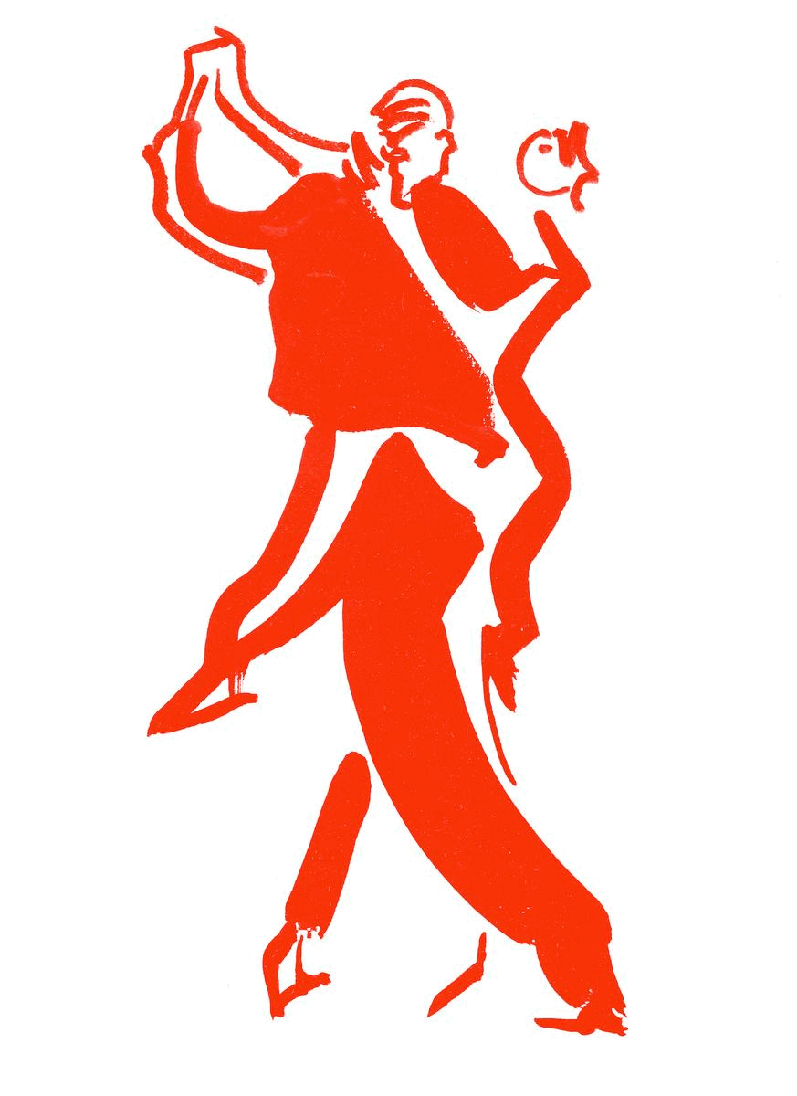 Brian Grimwood, Loose ink animation of tango dancers. 