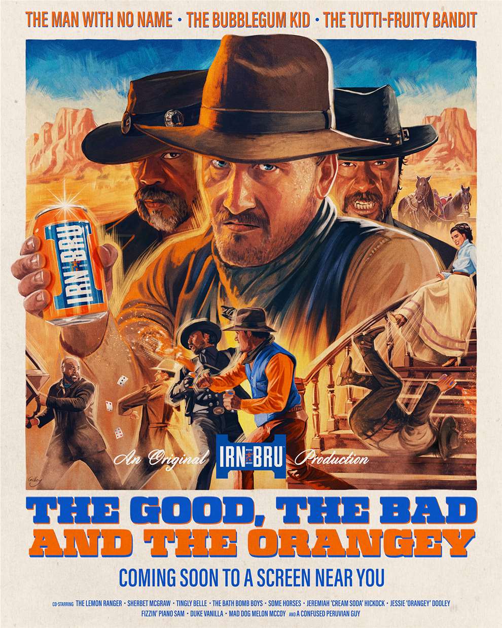 Sam  Gilbey, Painterly western film poster.