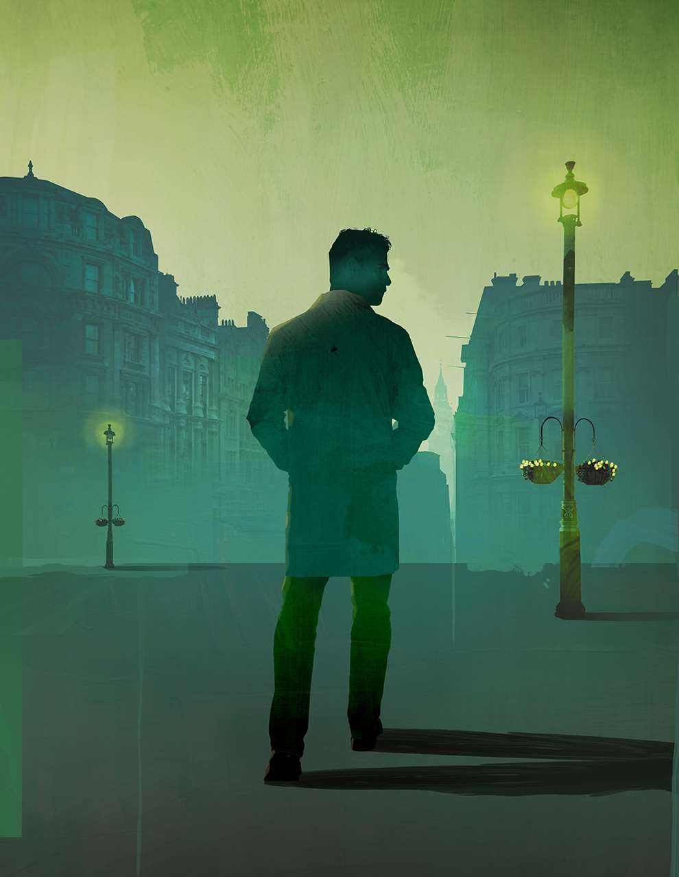 Darren Hopes, Male figure in the city by Darren Hopes.
