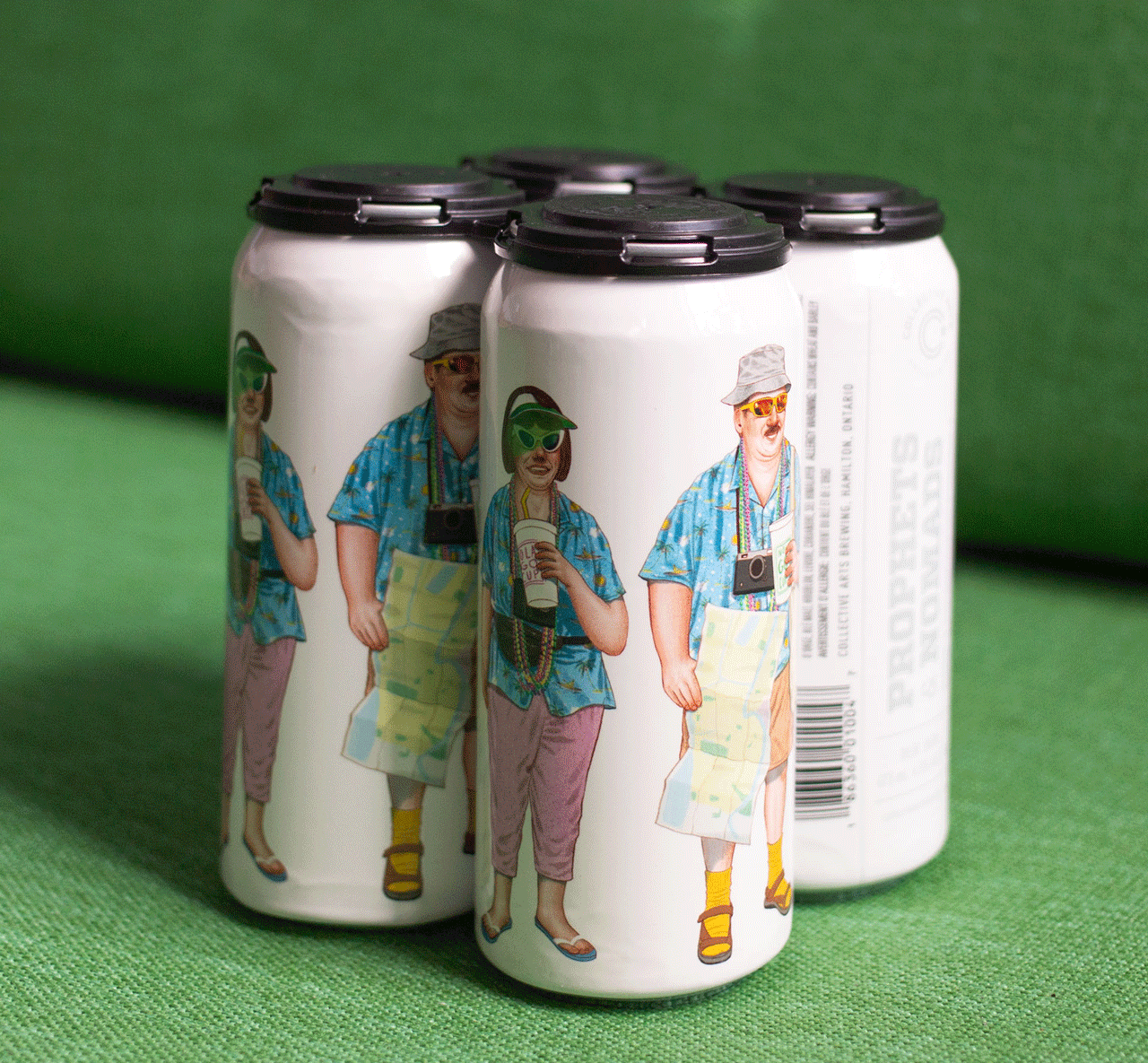 Jason Raish, Beer can packaging design featuring American tourists