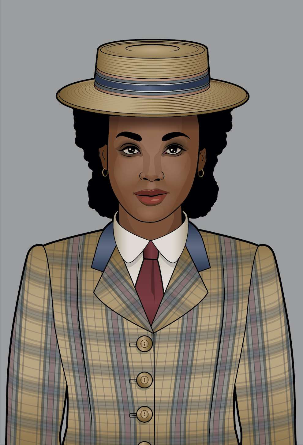 Susan Burghart, Character Illustration for Murdoch Mysteries Board Game, digital, stylised.