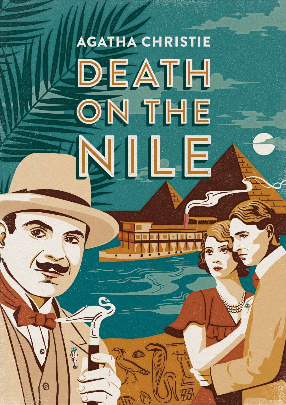 Susan Burghart, Death on the Nile, book cover illustration by Agatha Christie.