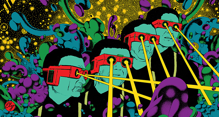 Elzo Durt, Elzo Durt Futuristic psychedelic collage illustration