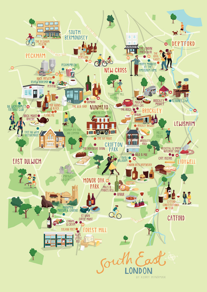 Kerry Hyndman, Kerry Hyndman South East London illustrated map