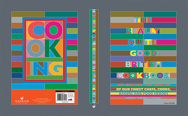Sir Peter Blake, Bold pop up colours typography for cooking book cover