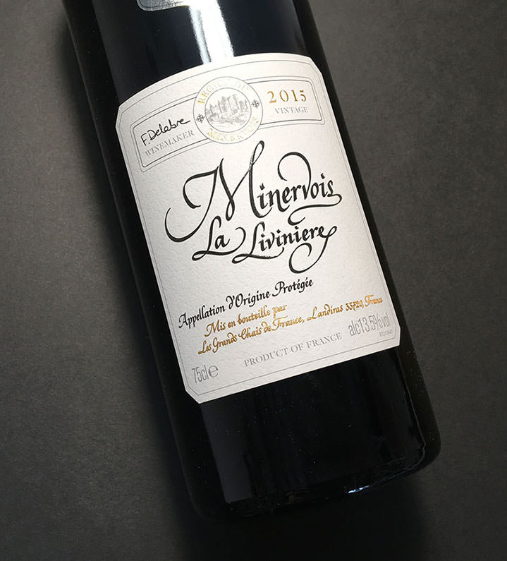 Peter Horridge, Peter Horridge hand-drawn typography wine bottle label