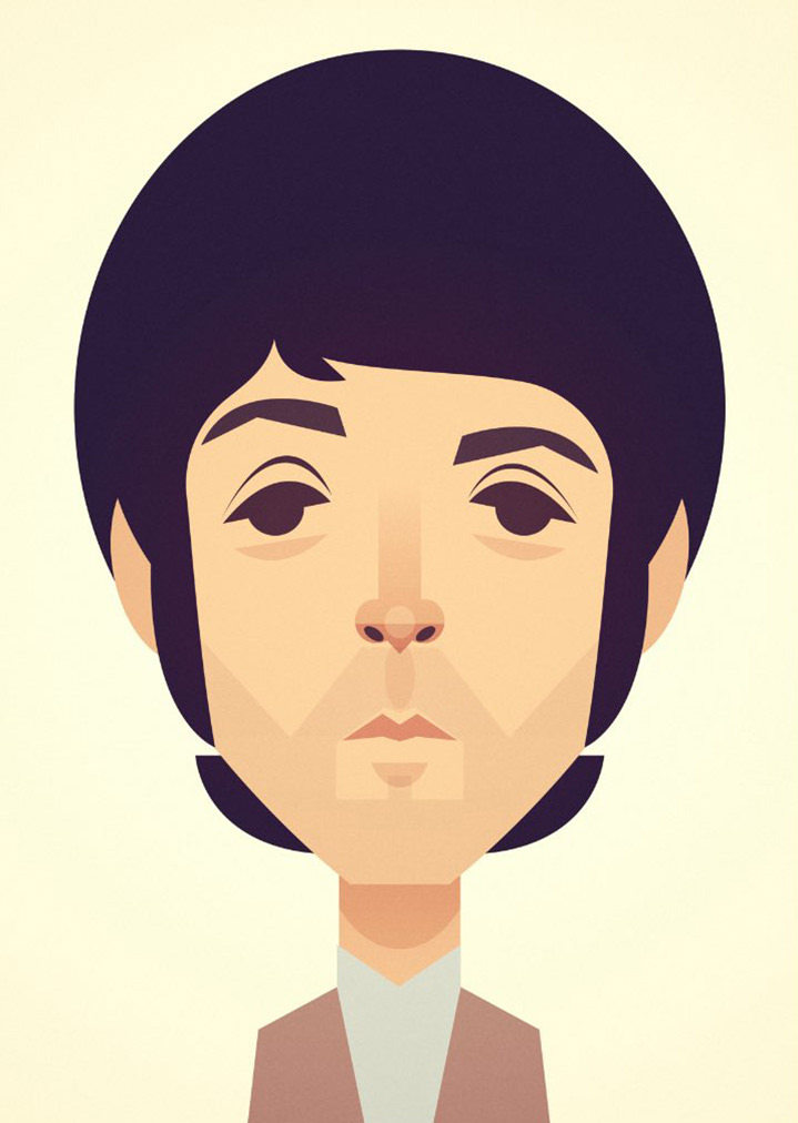 Stanley Chow, Stan Chow Illustration Bold and minimalist illustration of Paul McCartney. 