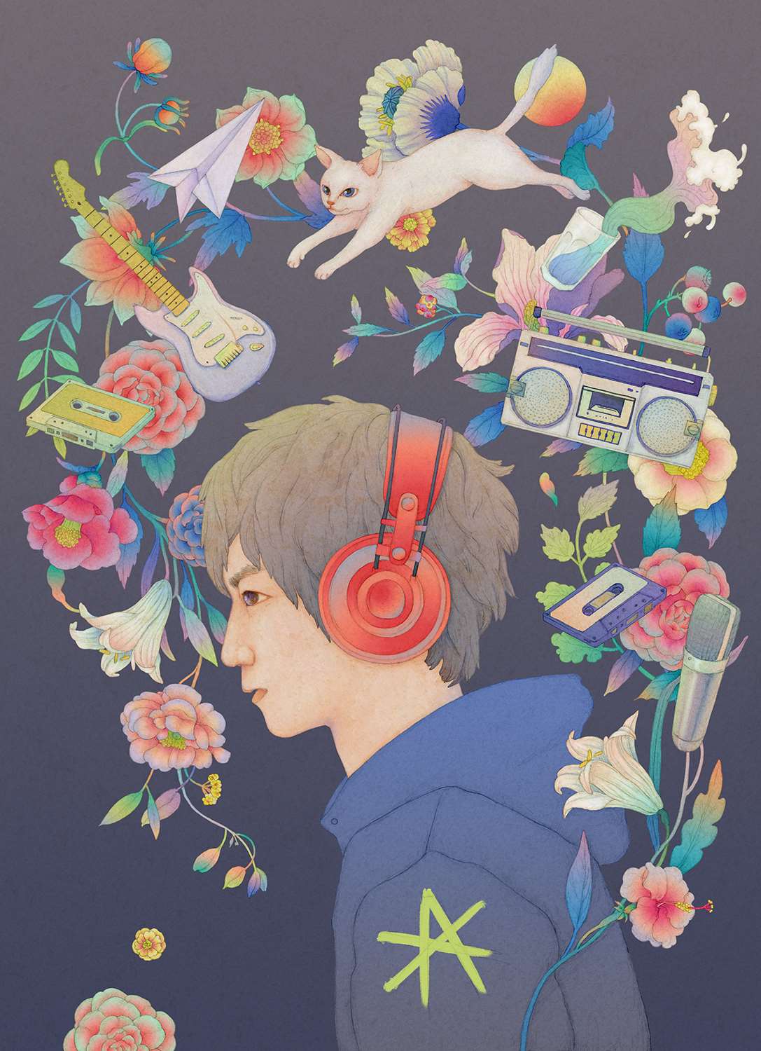 Whooli Chen, Male character with headphones by Whooli Chen